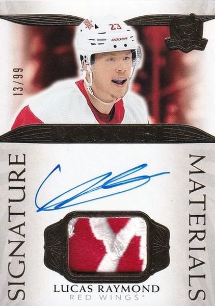 AUTO RC patch karta LUCAS RAYMOND 21-22 UD The CUP Signature Materials /99